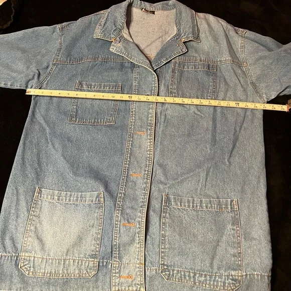 Dakota Sport Women’s Long Jean Coat Size 1xl - Picture 9 of 10